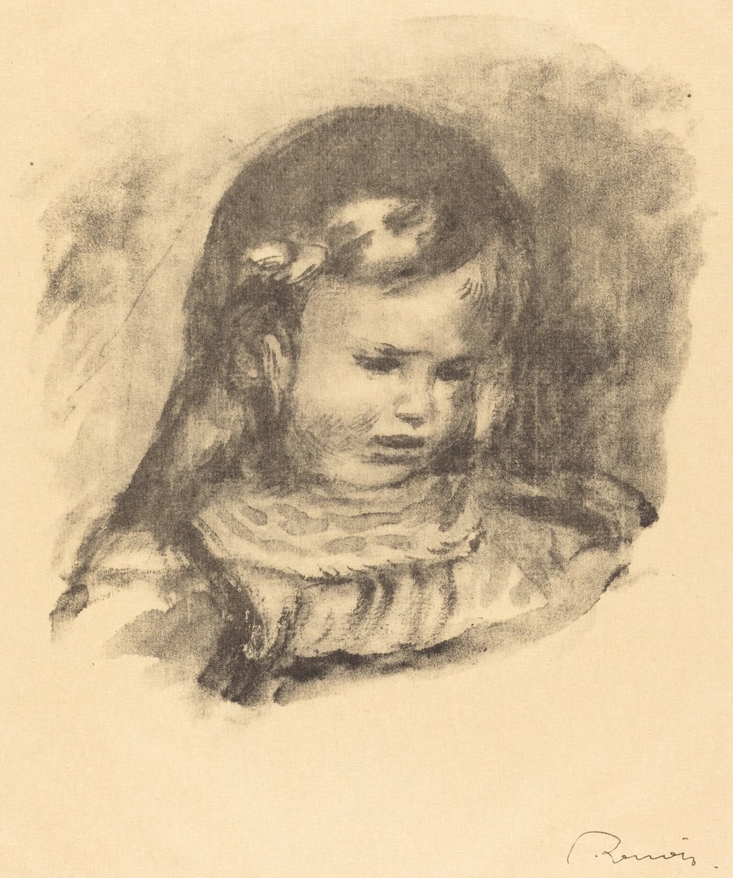 Claude Renoir, la tête baissée - Auguste Renoir