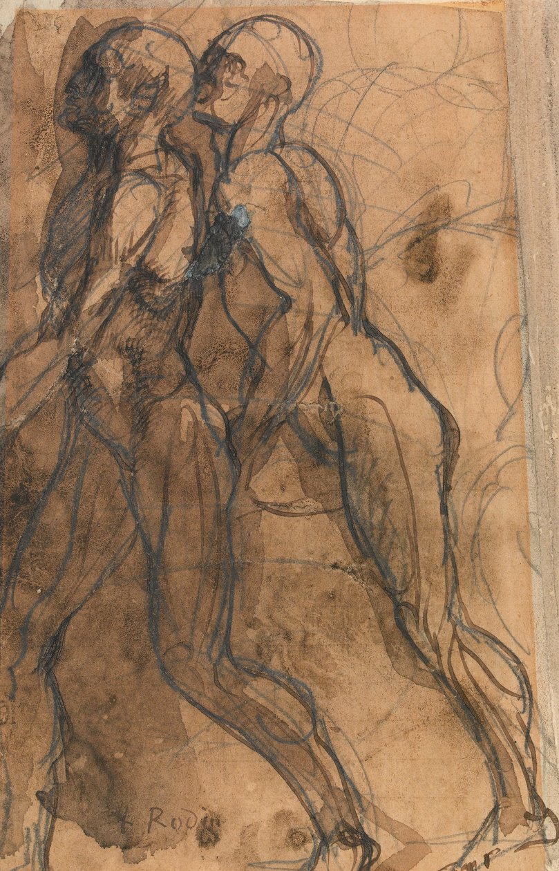 Les Ombres approchant Dante et Virgile - Auguste Rodin