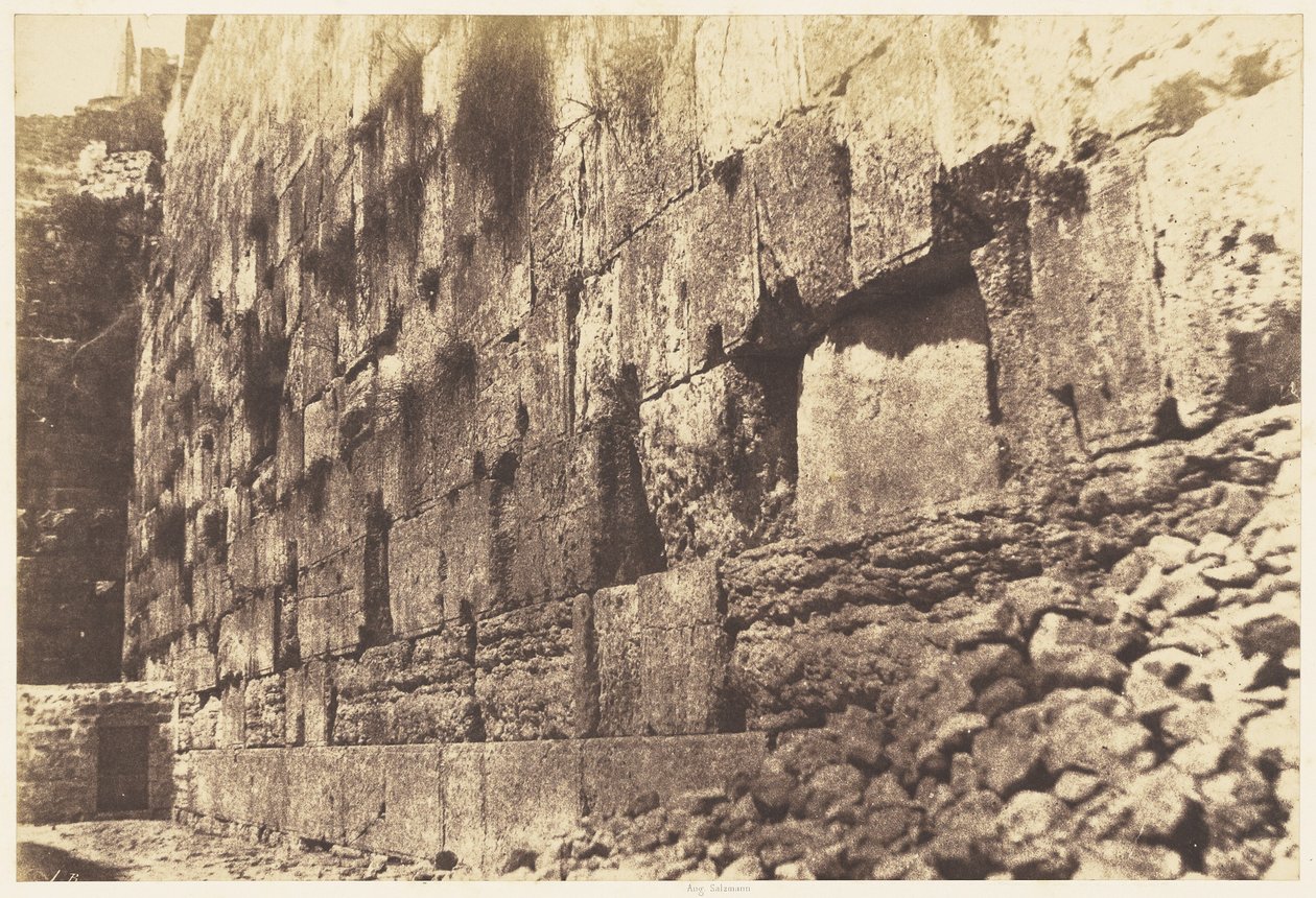 Jérusalem. Enceinte du Temple, côté Ouest. Heit-el-Morharby - Auguste Salzmann