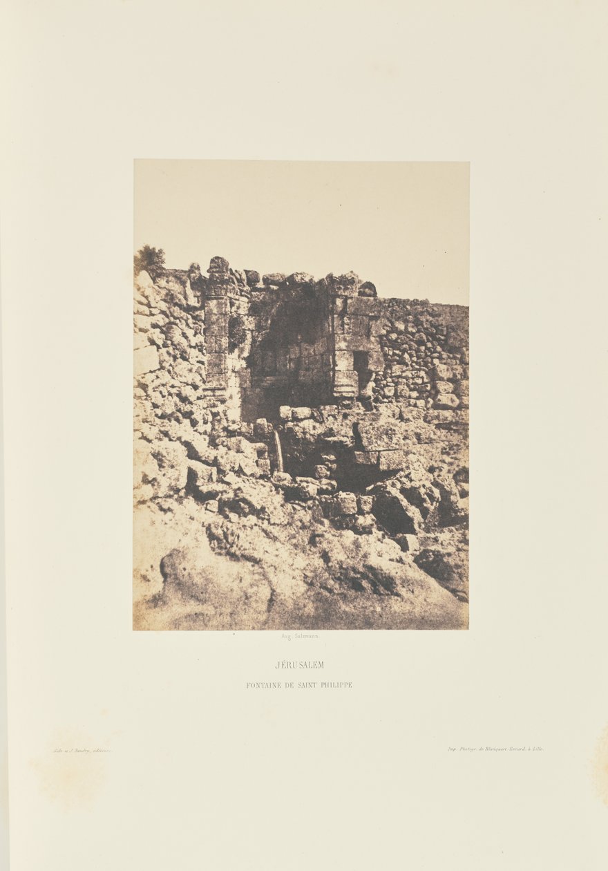 Jérusalem. Fontaine de Saint Philippe - Auguste Salzmann