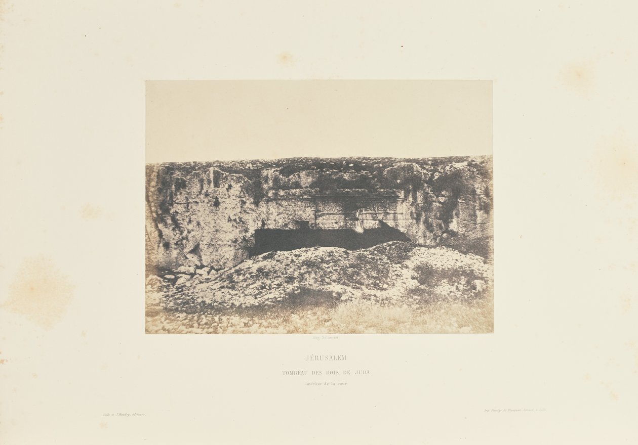 Jérusalem. Tombeau des rois de Juda. Intérieur de la cour - Auguste Salzmann