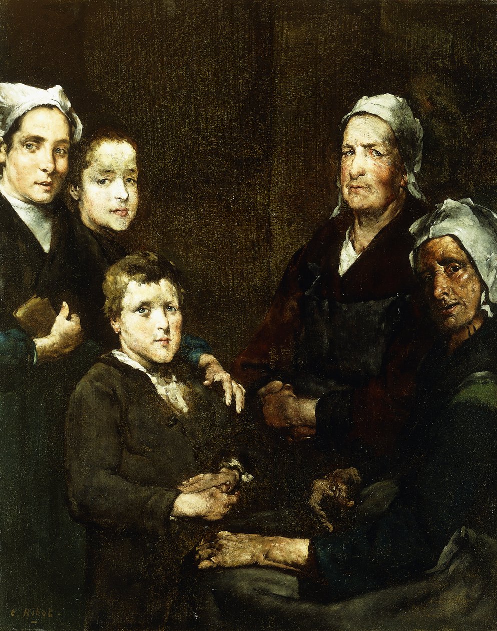 La Famille bretonne - Auguste Theodule Ribot