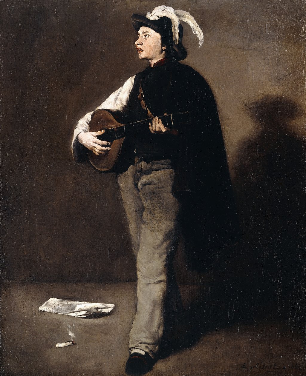 Le joueur de mandoline, 1862 | Auguste Theodule Ribot