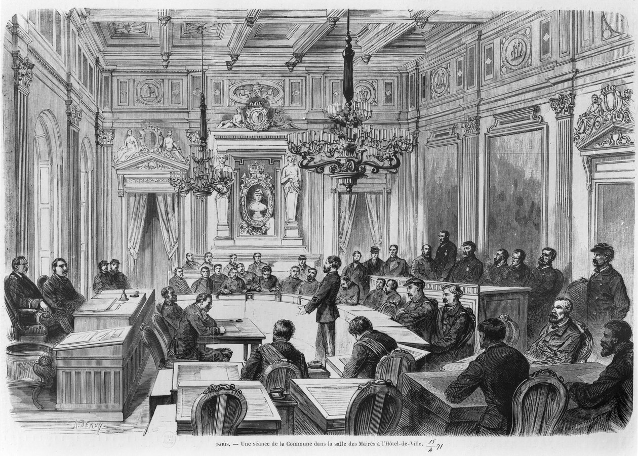 Membres de la Commune en session à l