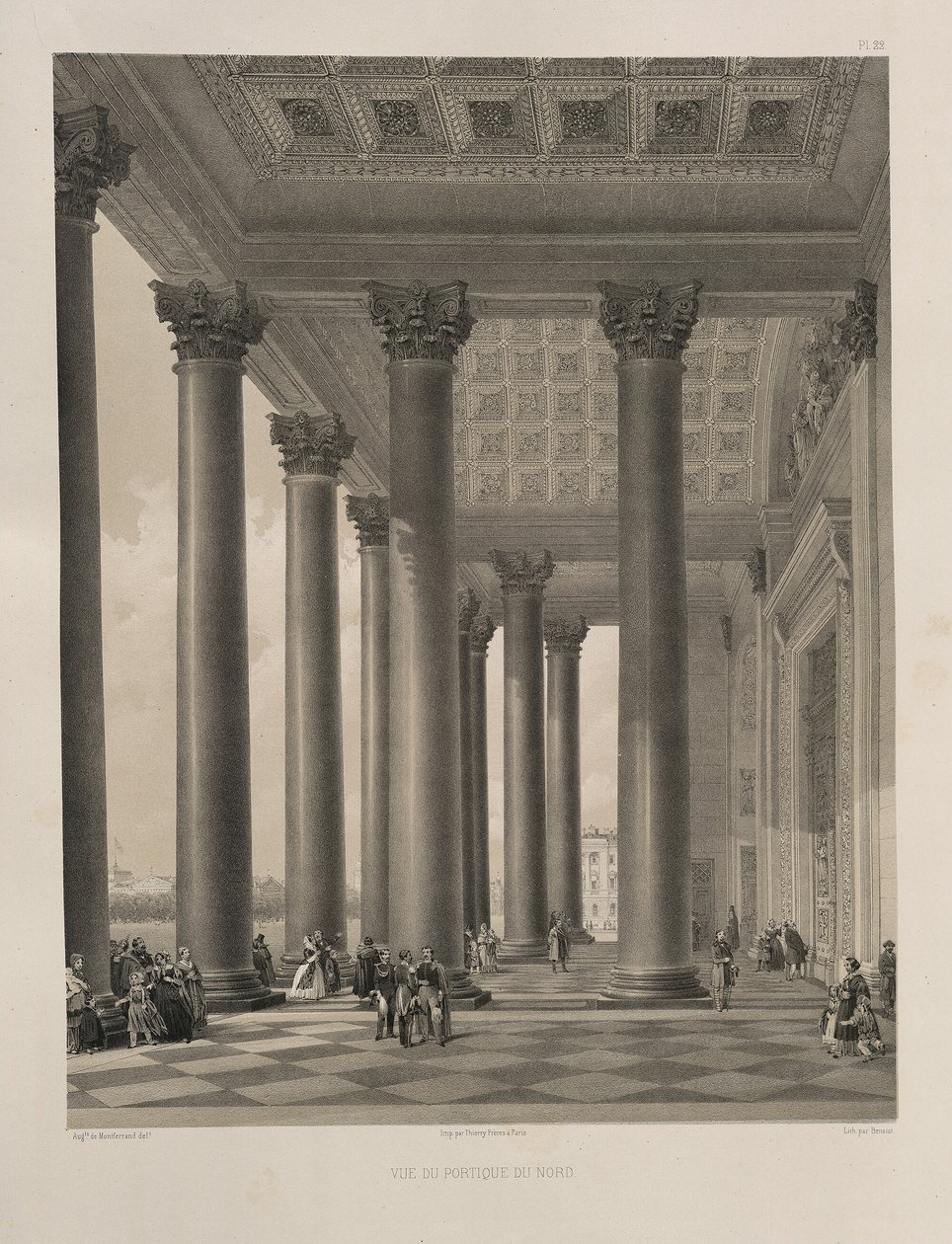 Le portail nord de la cathédrale Saint-Isaac, 1845 - Auguste de Montferrand