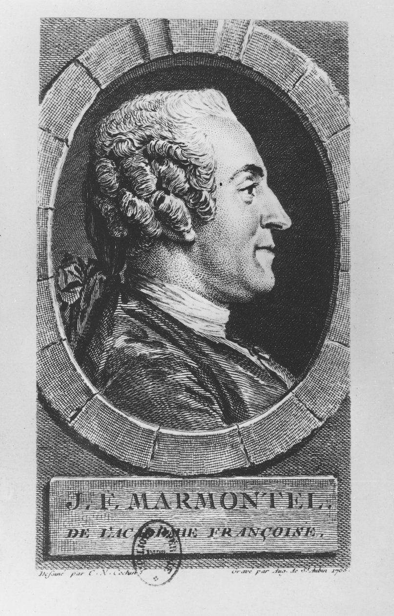 Portrait de Jean François Marmontel, 1765 - Augustin de Saint Aubin