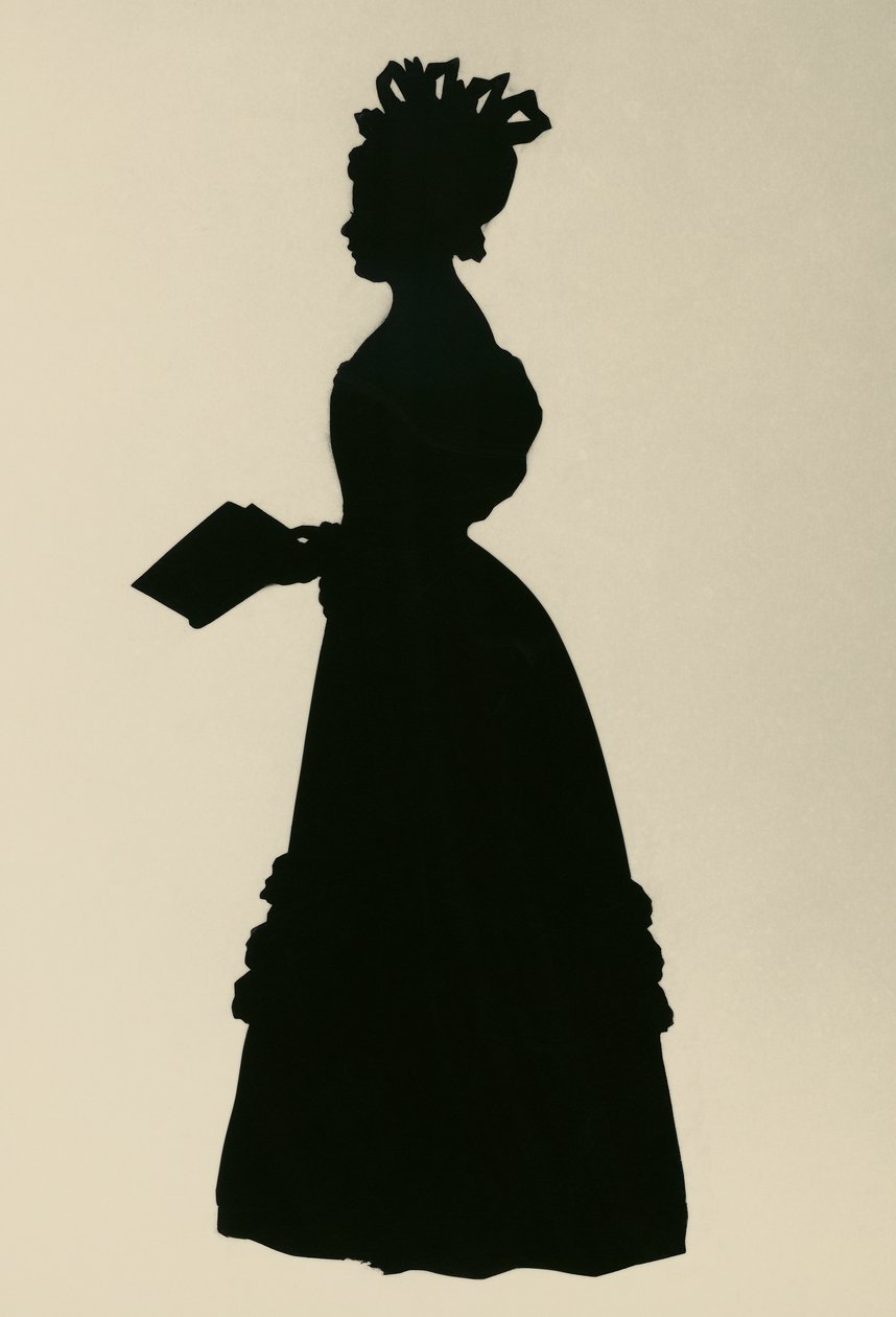 Silhouette de Susan Edmonstone Ferrier, appelée Susan Ferrier, romancière écossaise, vers 1830, par Augustin Edouart - Augustin Amant Constant Fidele Edouart