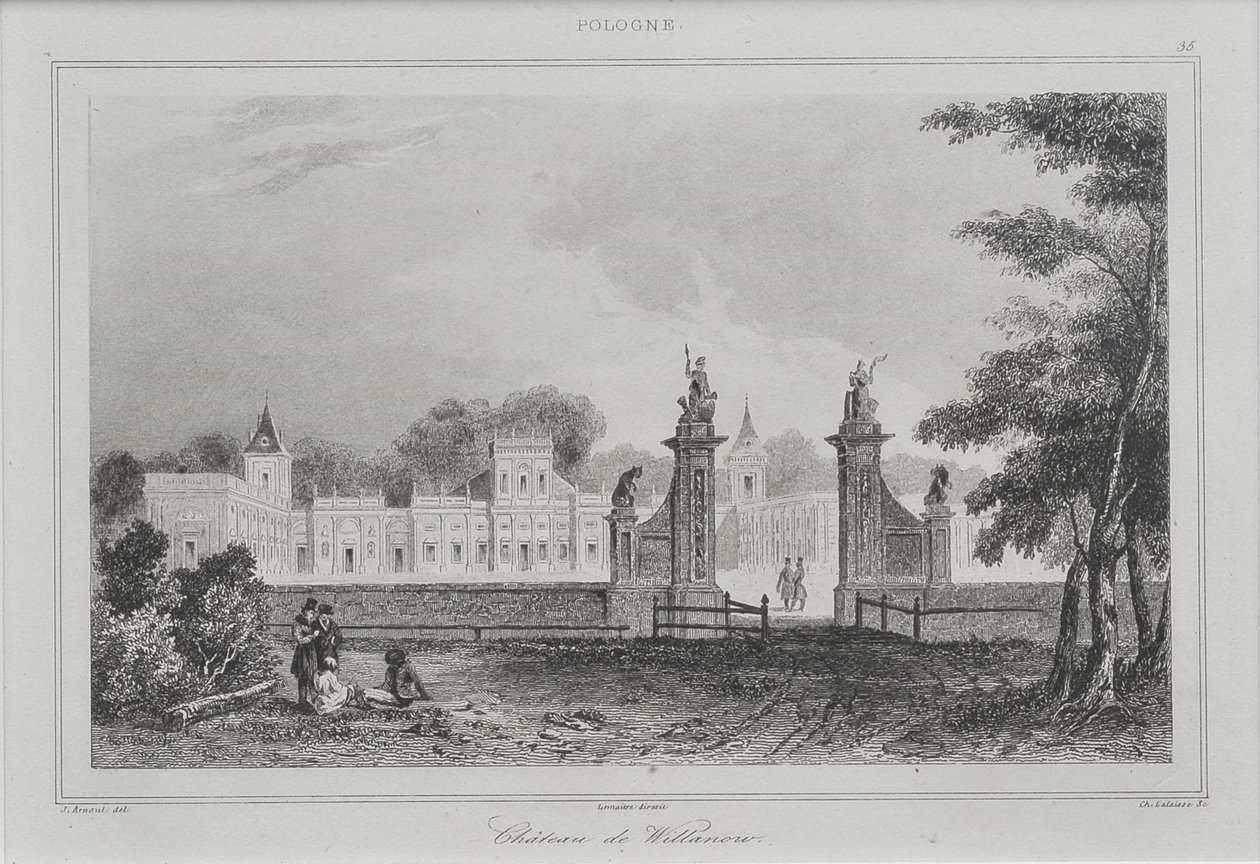 Vue du palais de Wilanów, 1840 - Augustin François Lemaiand#770tre