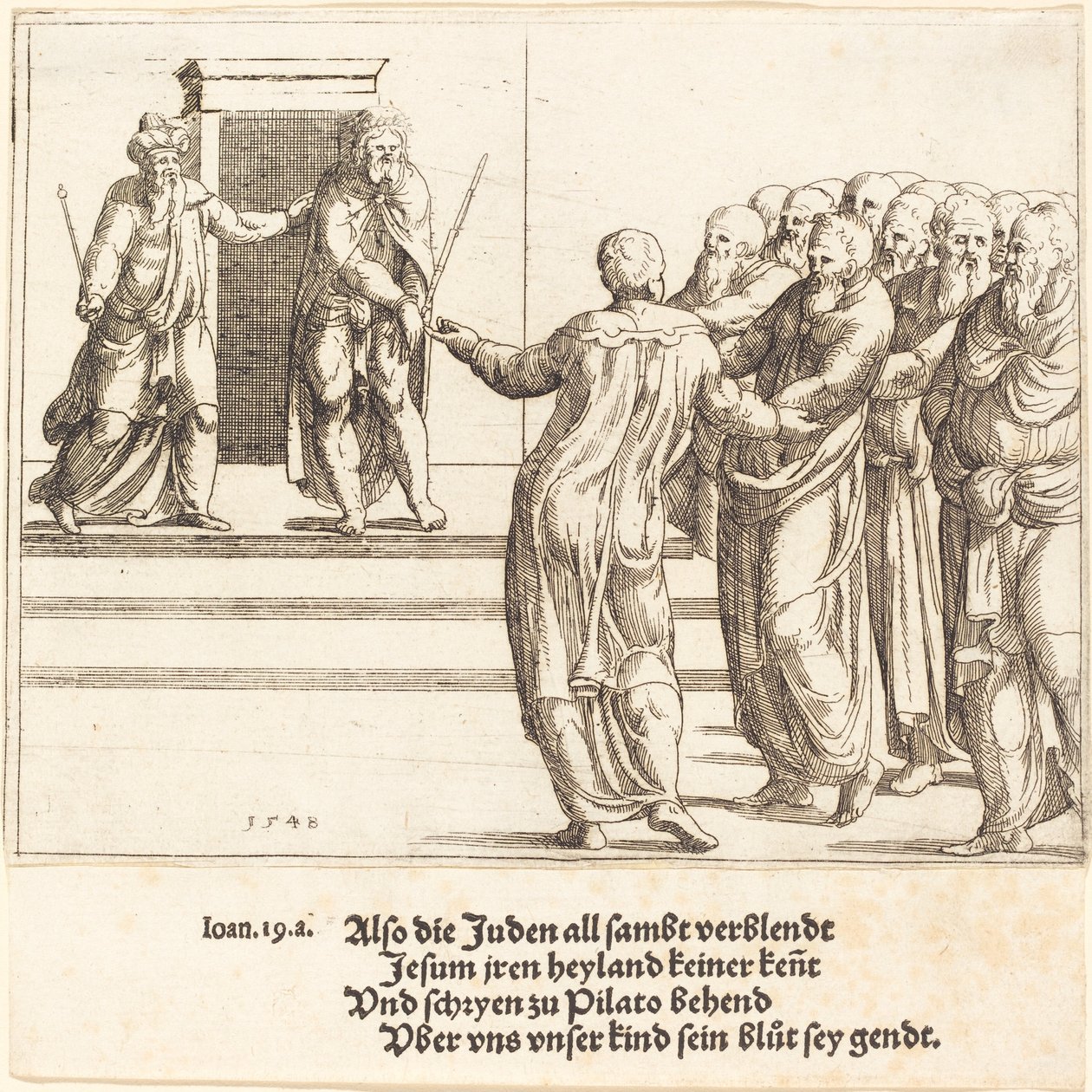 Ecce Homo, et les Juifs renient le Christ, 1548 - Augustin Hirschvogel