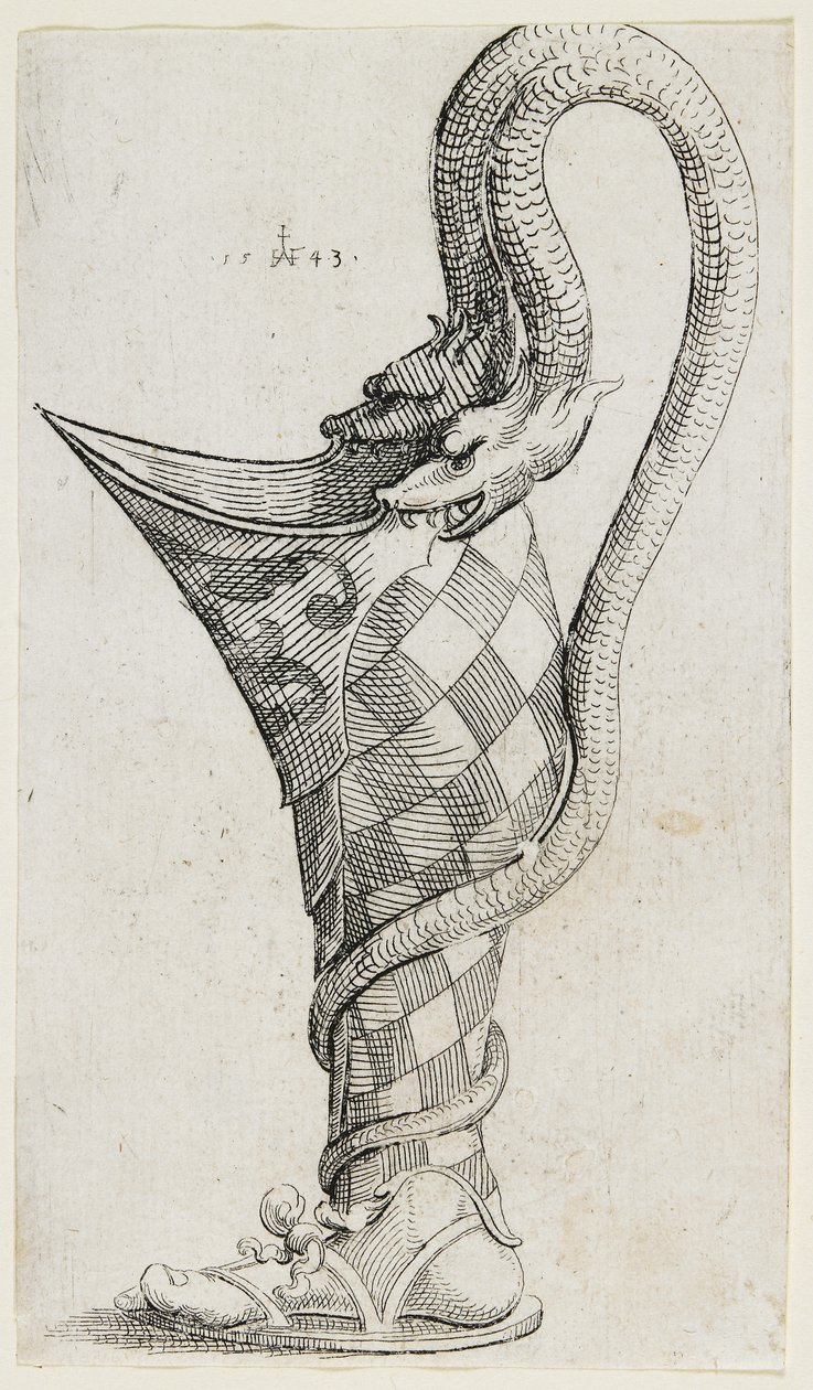 Vase ornemental en forme de jambe, 1543 - Augustin Hirschvogel