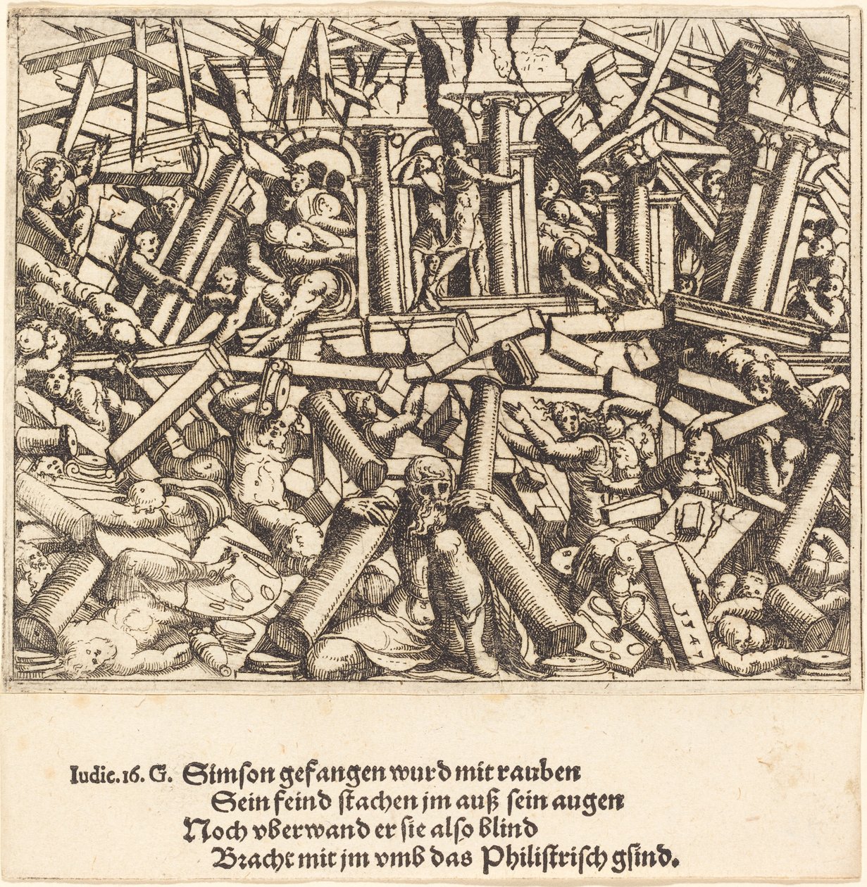 La mort de Samson, 1547 - Augustin Hirschvogel