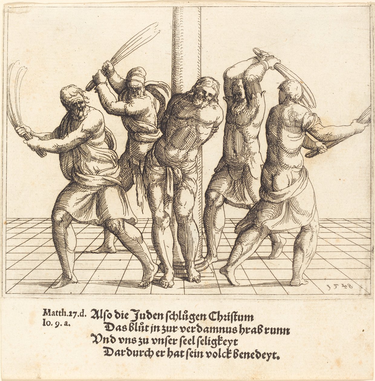 La Flagellation, 1548 - Augustin Hirschvogel