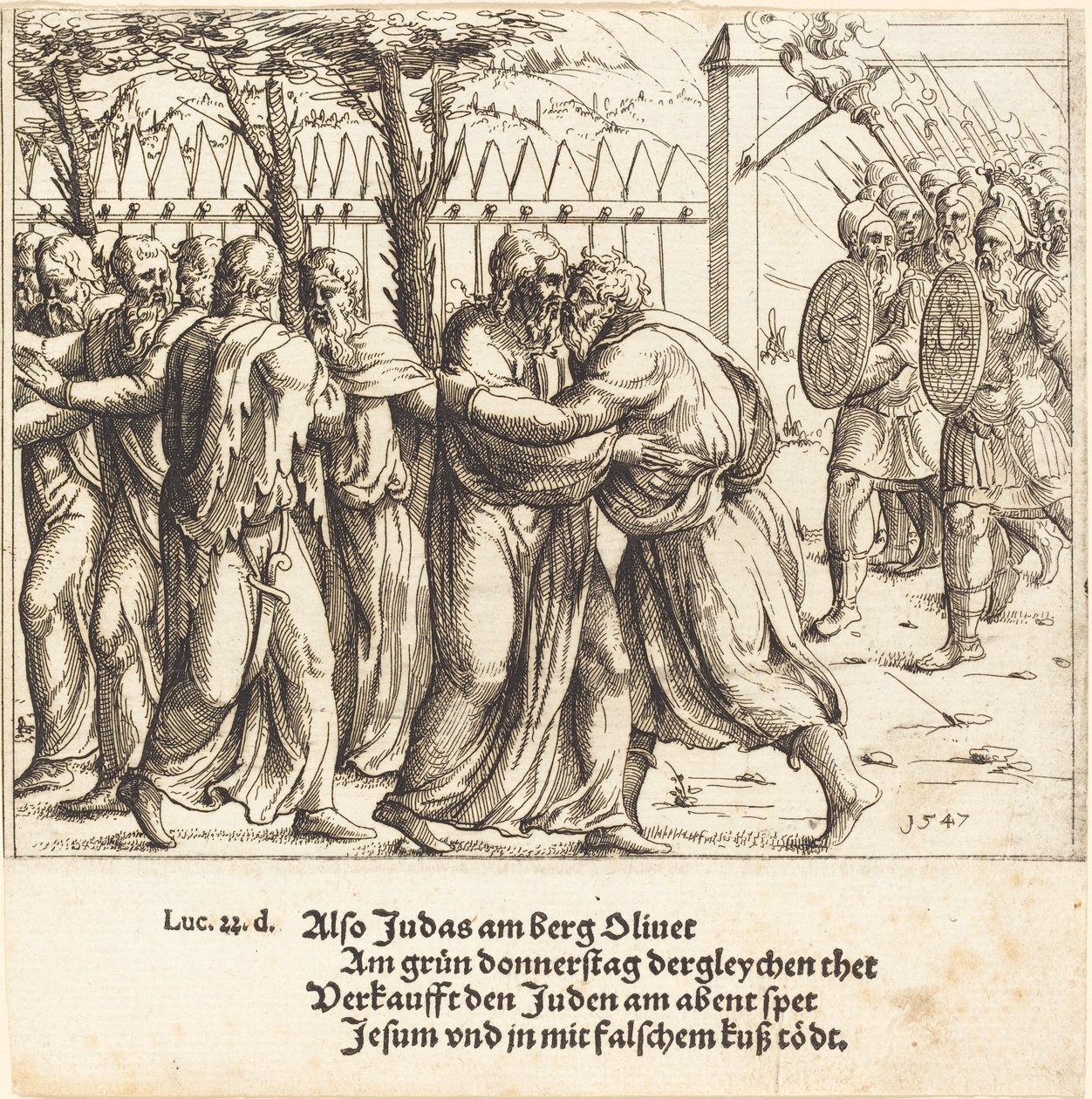 Le Baiser de Judas - Augustin Hirschvogel