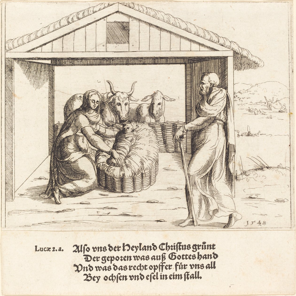 La Nativité, 1548 - Augustin Hirschvogel