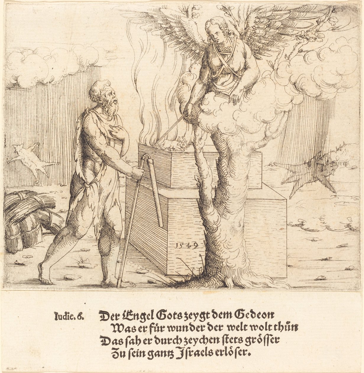 Le Sacrifice de Gédéon, 1549 - Augustin Hirschvogel