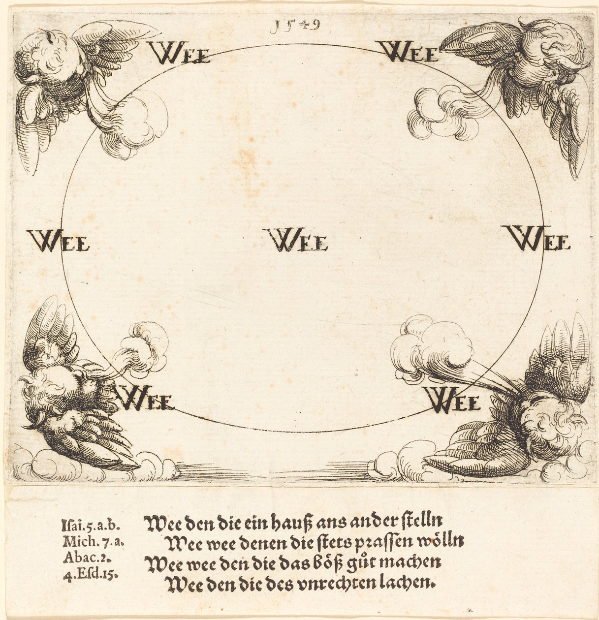 Malheur est prononcé sur les scribes et les pharisiens, 1549 - Augustin Hirschvogel