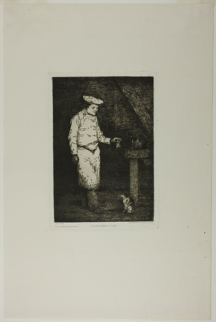 Le déjeuner du chat - Augustin Théodule Ribot