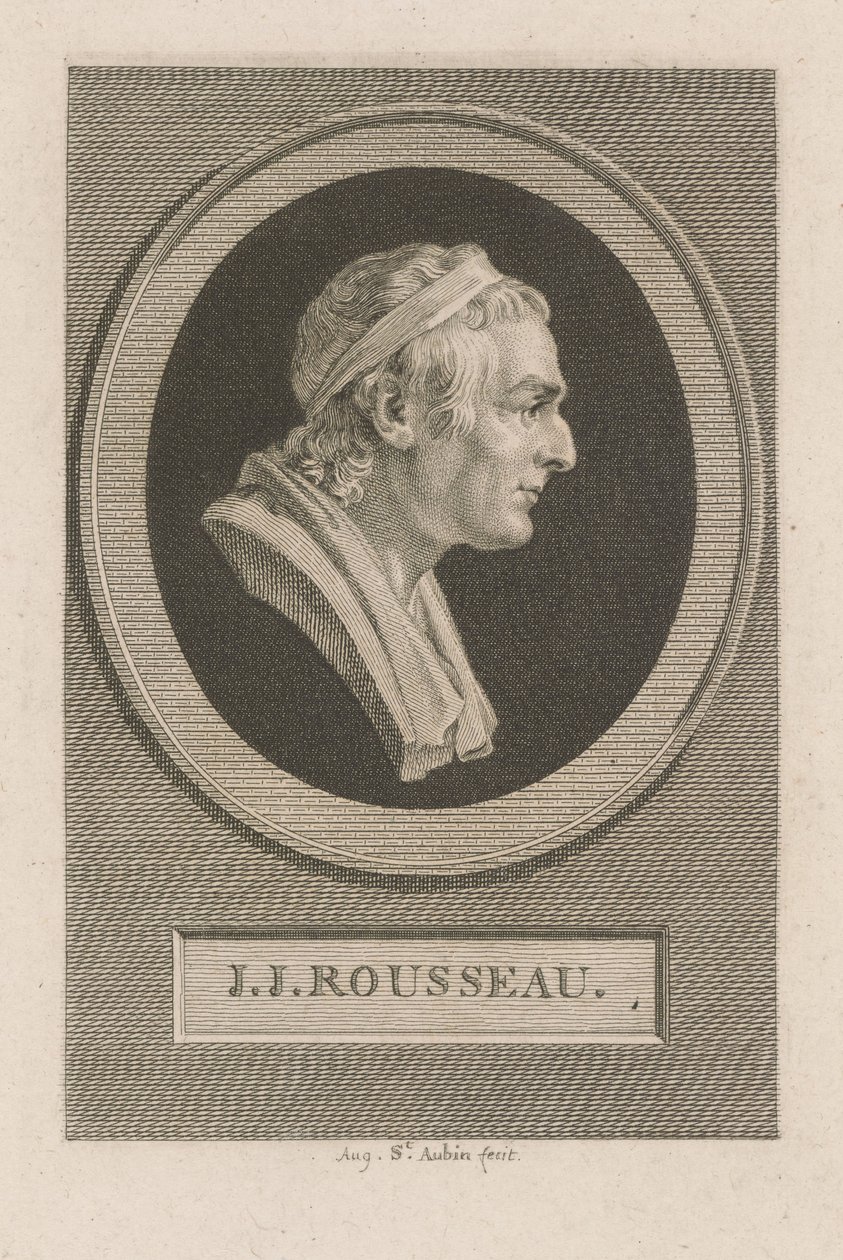 Portrait de J. J. Rousseau - Augustin de Saint-Aubin