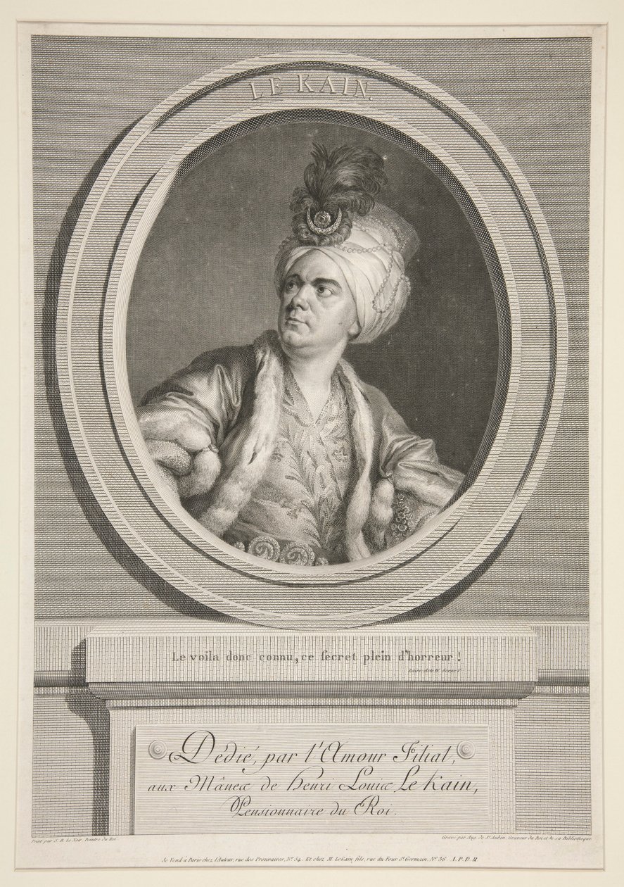 Henri Louis Cain (dit Le Kain) (1728-1778) - Augustin de Saint Aubin