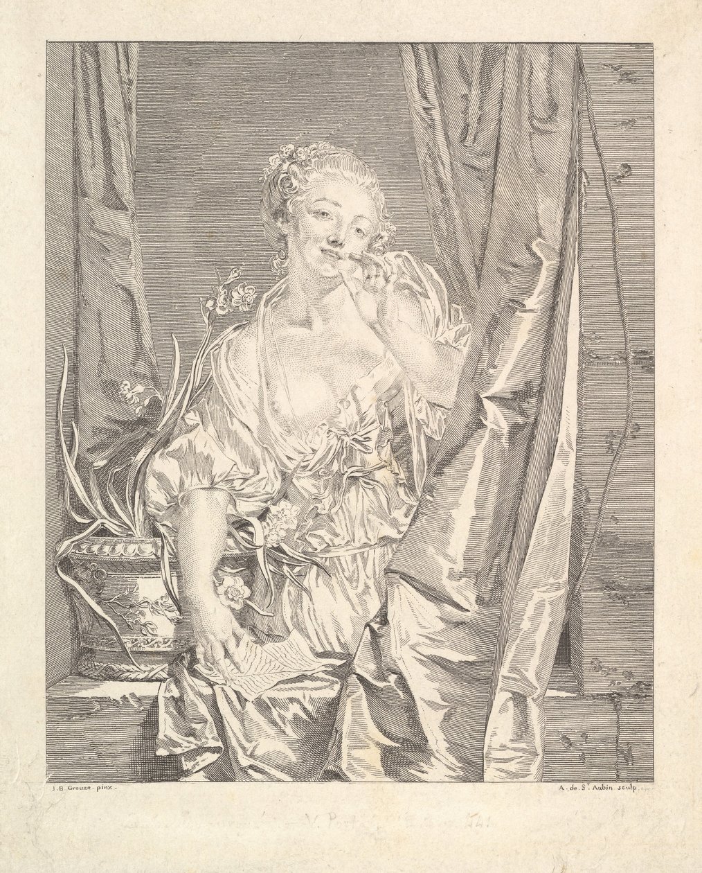 Le Baiser Envoyé - Augustin de Saint Aubin