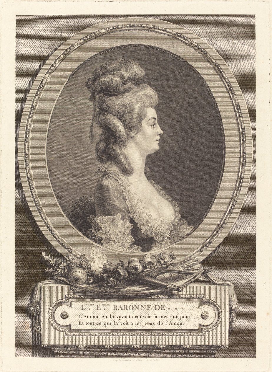 Louise Émilie Baronne de *** - Augustin de Saint Aubin