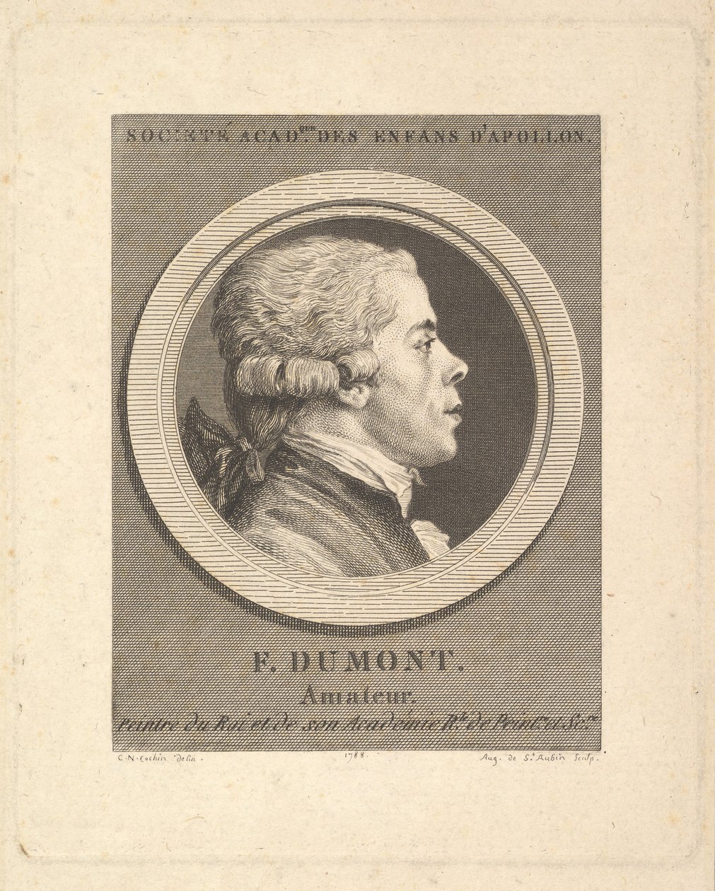 Portrait de François Dumont - Augustin de Saint Aubin