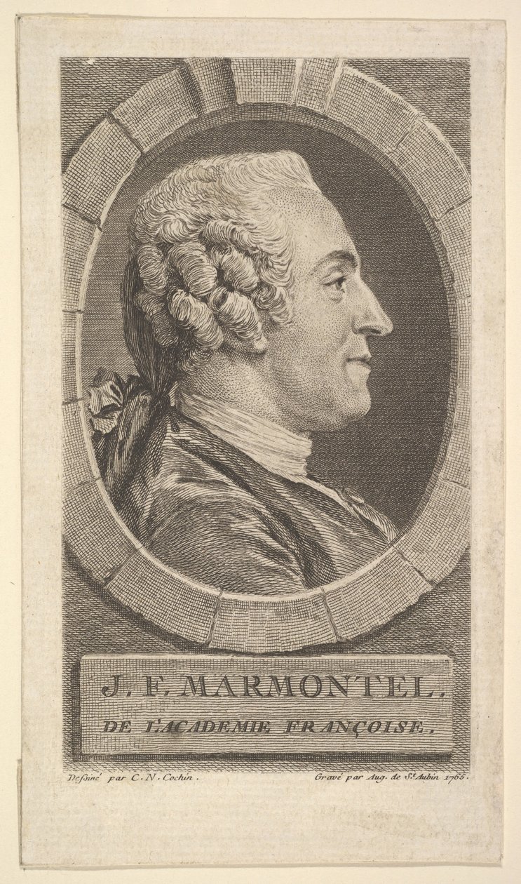 Portrait de Jean-François Marmontel, 1765 - Augustin de Saint Aubin