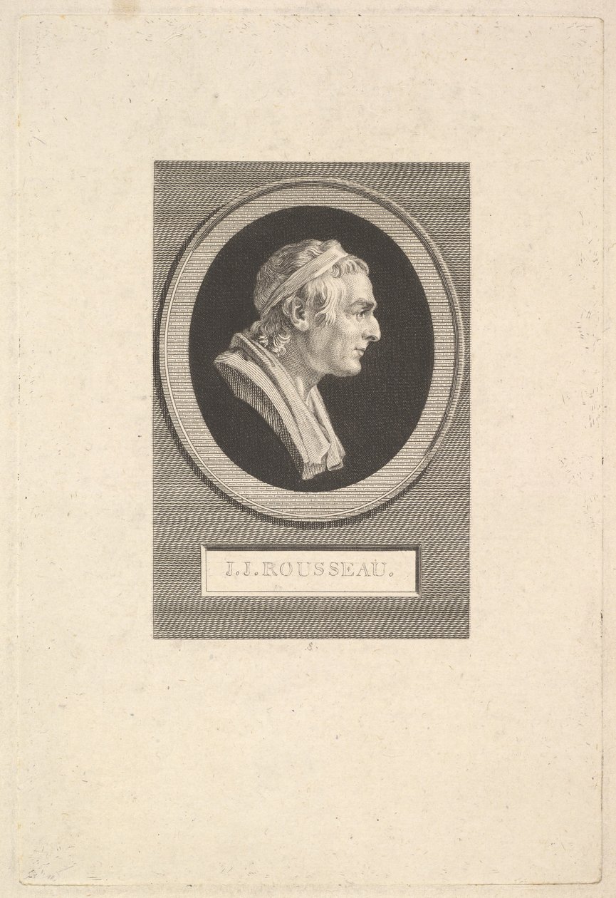 Portrait de Jean-Jacques Rousseau - Augustin de Saint Aubin