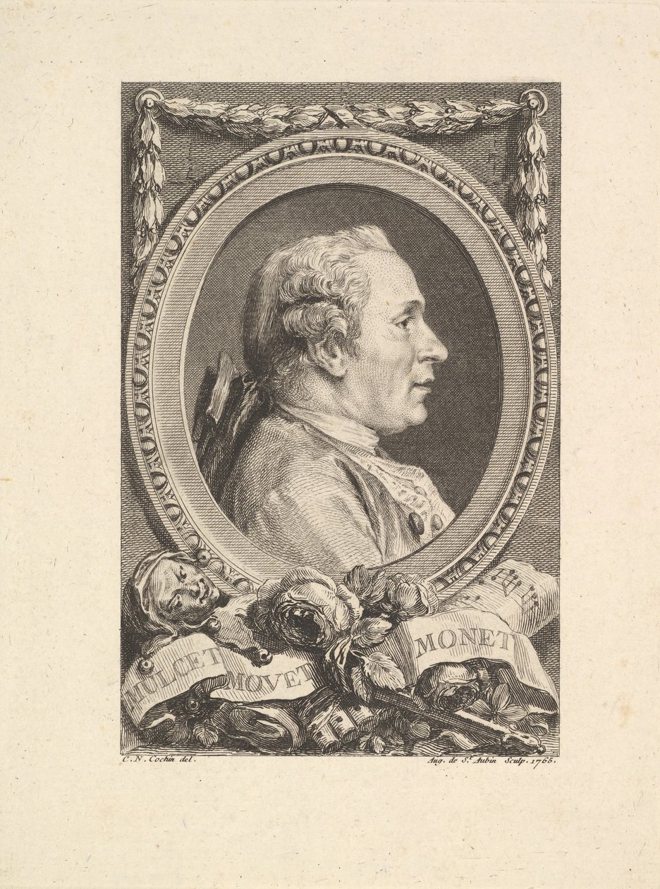 Portrait de Jean Monnet - Augustin de Saint Aubin
