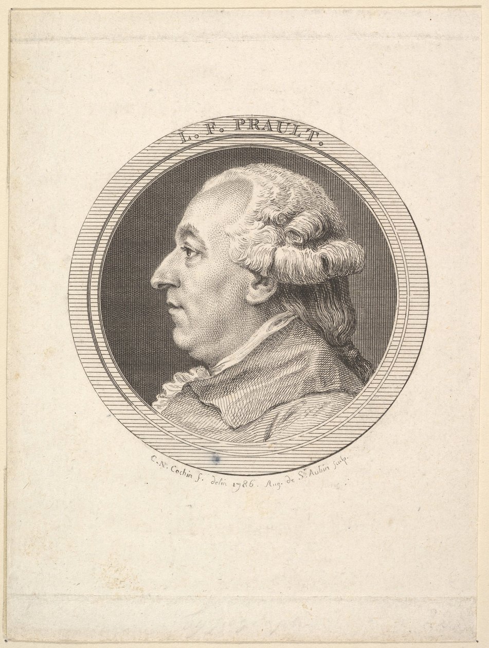 Portrait de L. F. Prault, 1787 - Augustin de Saint Aubin
