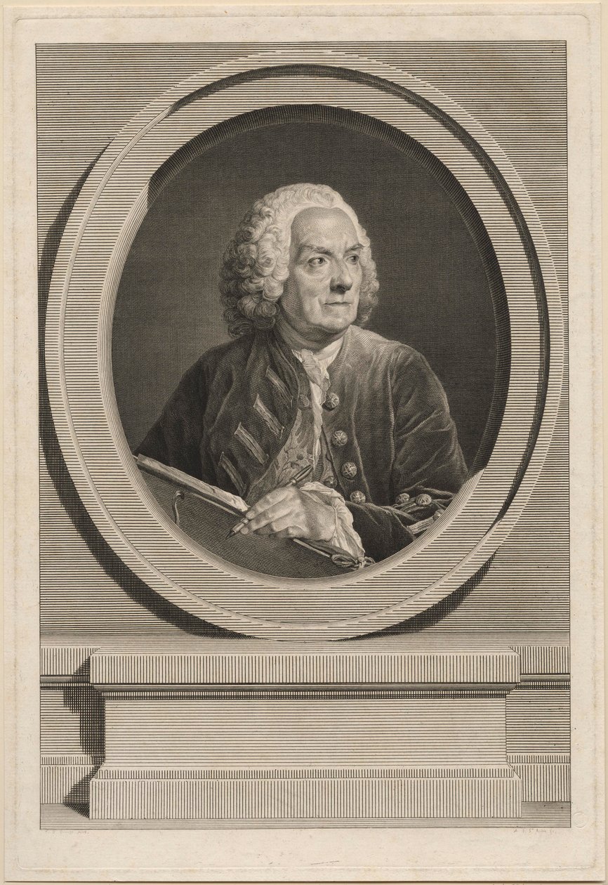 Portrait de Louis de Silvestre - Augustin de Saint-Aubin