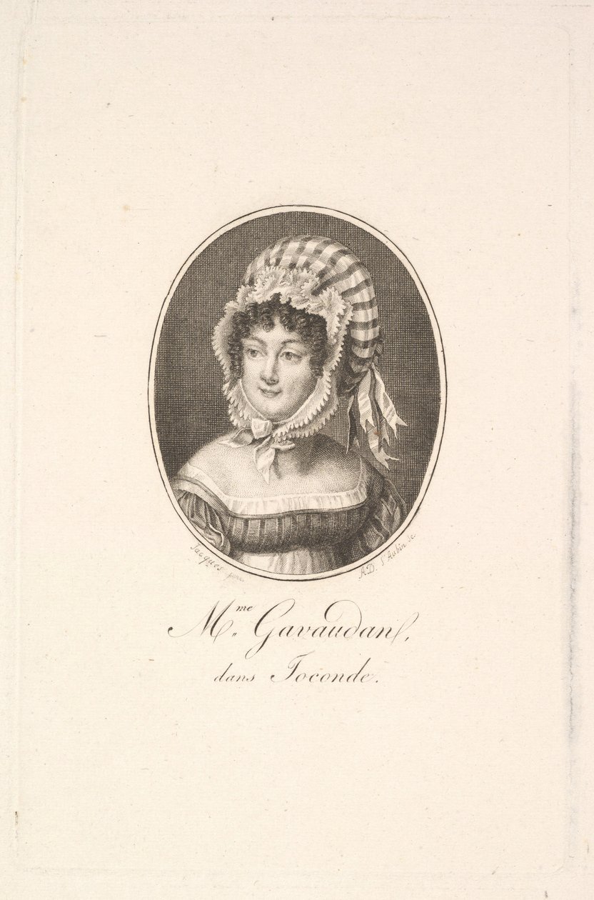 Portrait de Madame Gavaudan - Augustin de Saint Aubin