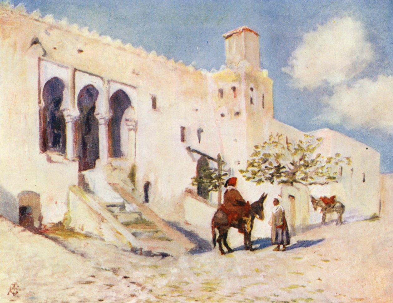 La prison de Tanger (lithographie couleur) - Augustine Fitzgerald
