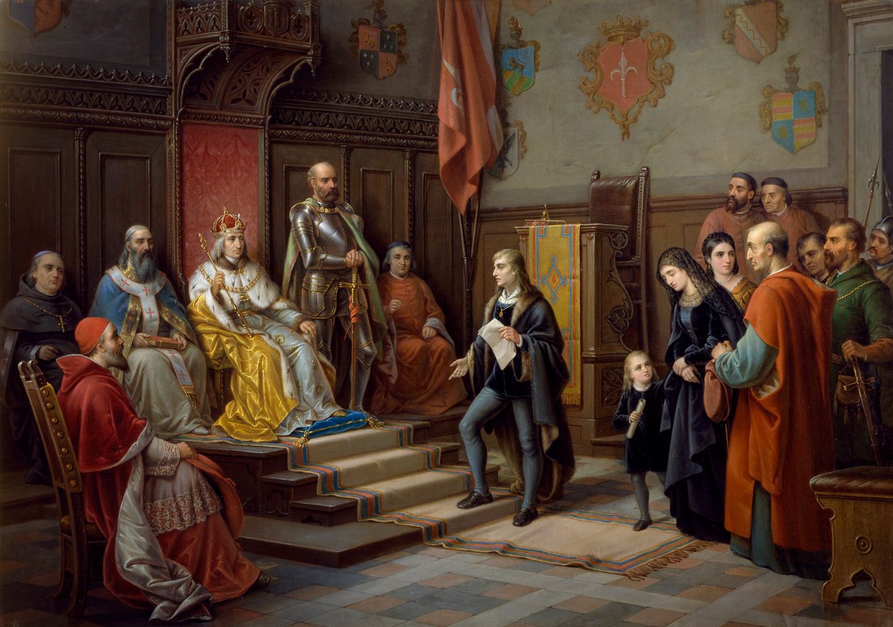 Frédéric III, pressé de marcher contre les Turcs par le poète triestin Raffaele Zovenzoni - Augusto Tominz