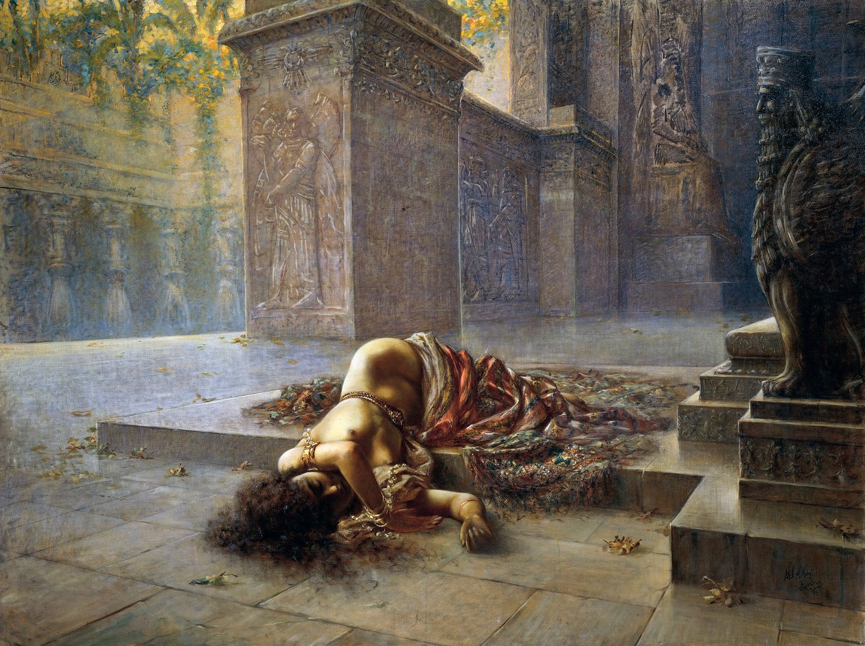 Sémiramis mourant sur la tombe de Nino - Augusto Valli