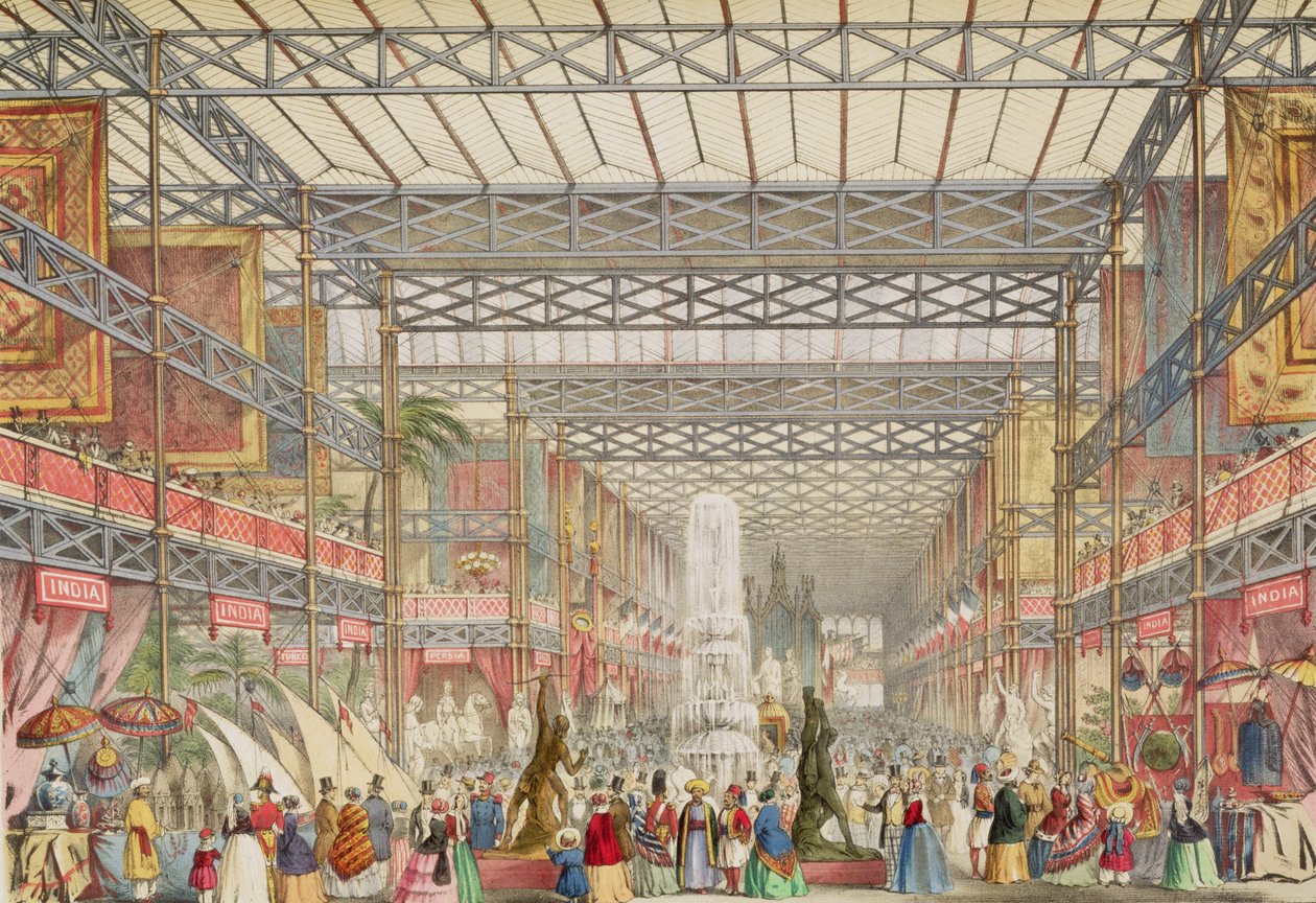 Intérieur du Crystal Palace, pub. par Stannard et Dixon (lithographie en couleur) - Augustus Butler