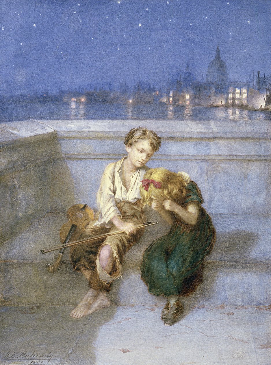 Sur le pont de Waterloo, Londres - Augustus Edward Mulready