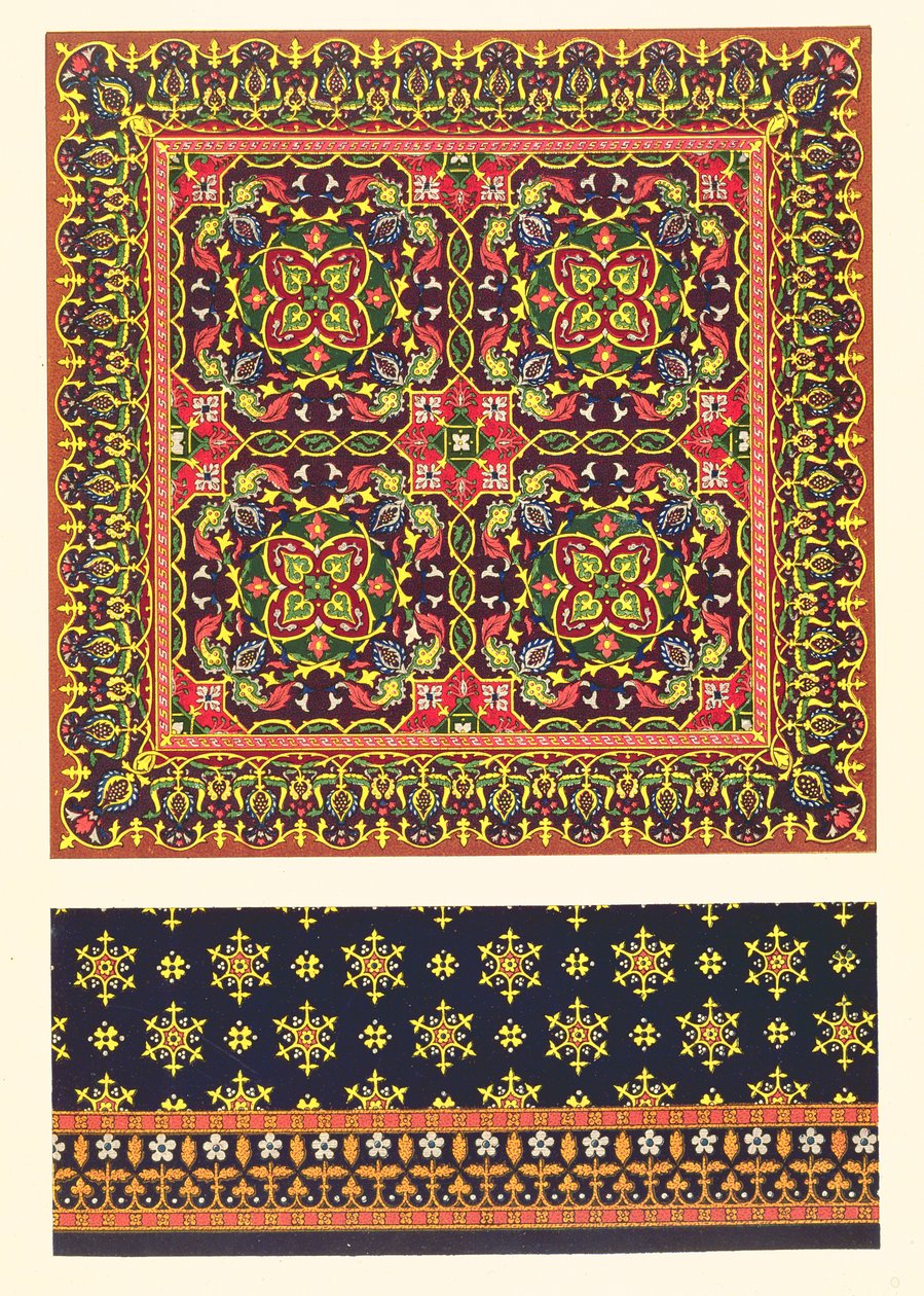 Planche de design pour tapis, tirée de 