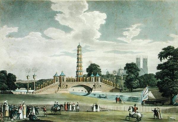 Vue du pont et de la pagode, St. James