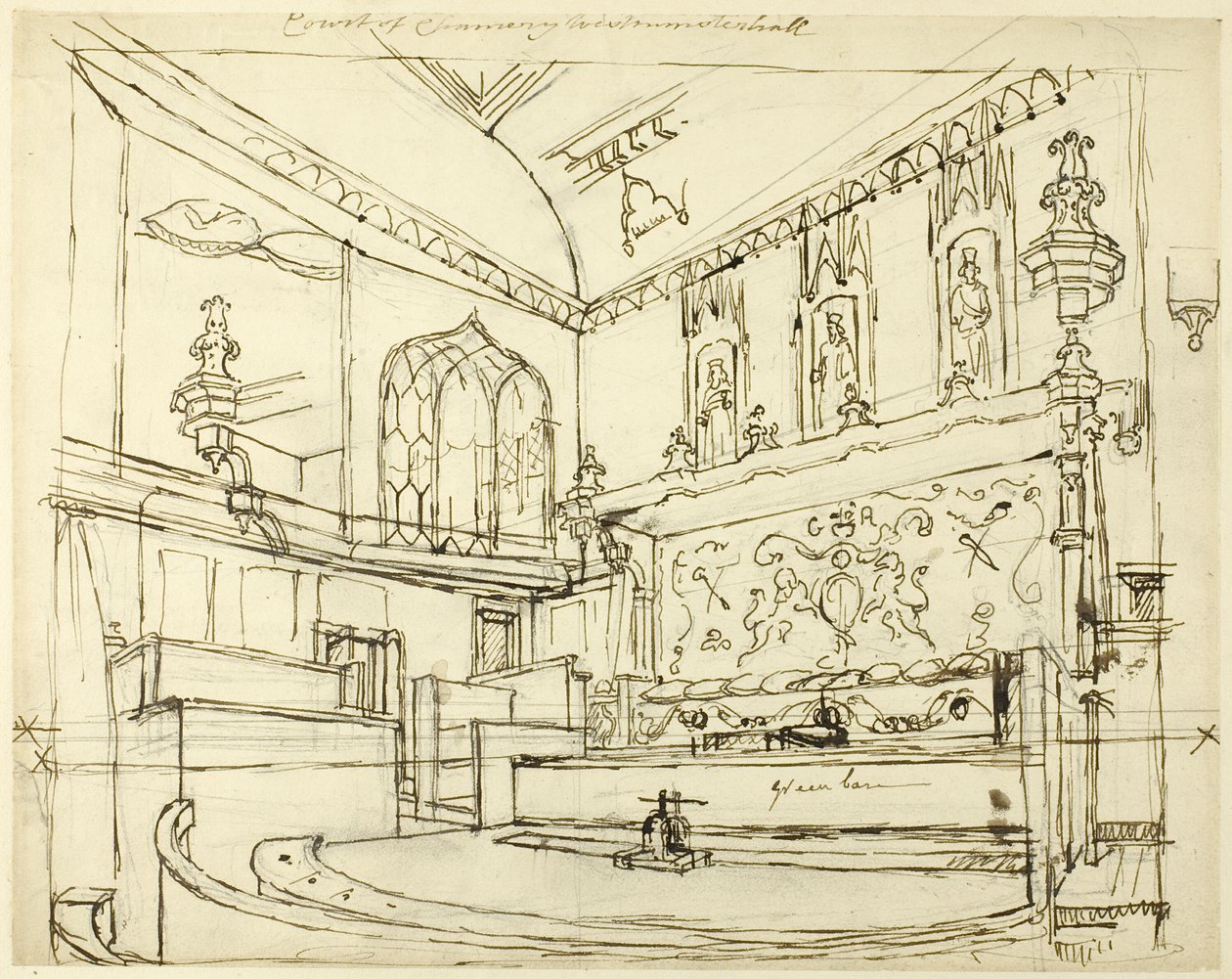 Cour de chancellerie, Westminster Hall - Augustus Charles Pugin