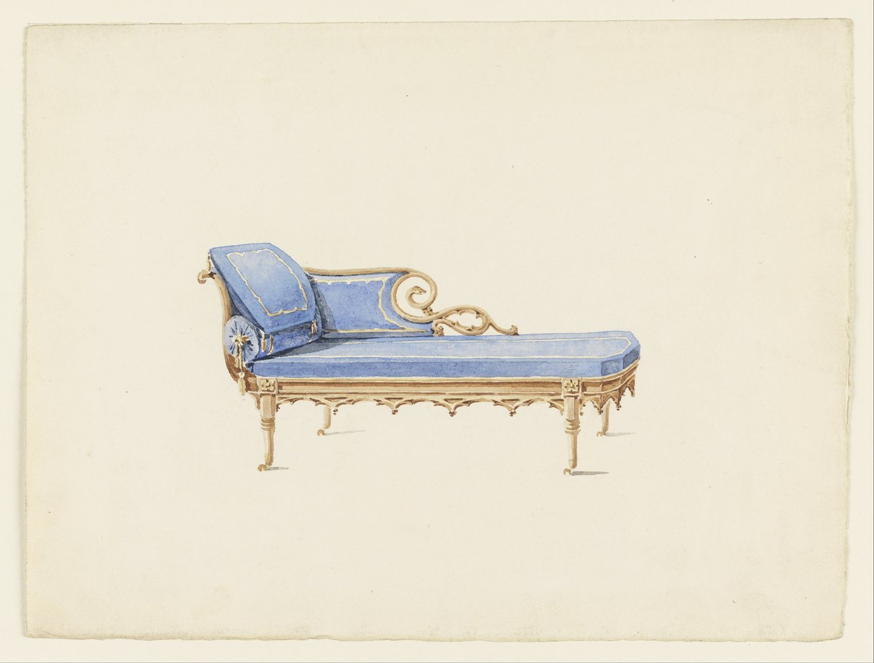 Conception pour un canapé dans le style néogothique - Augustus Charles Pugin