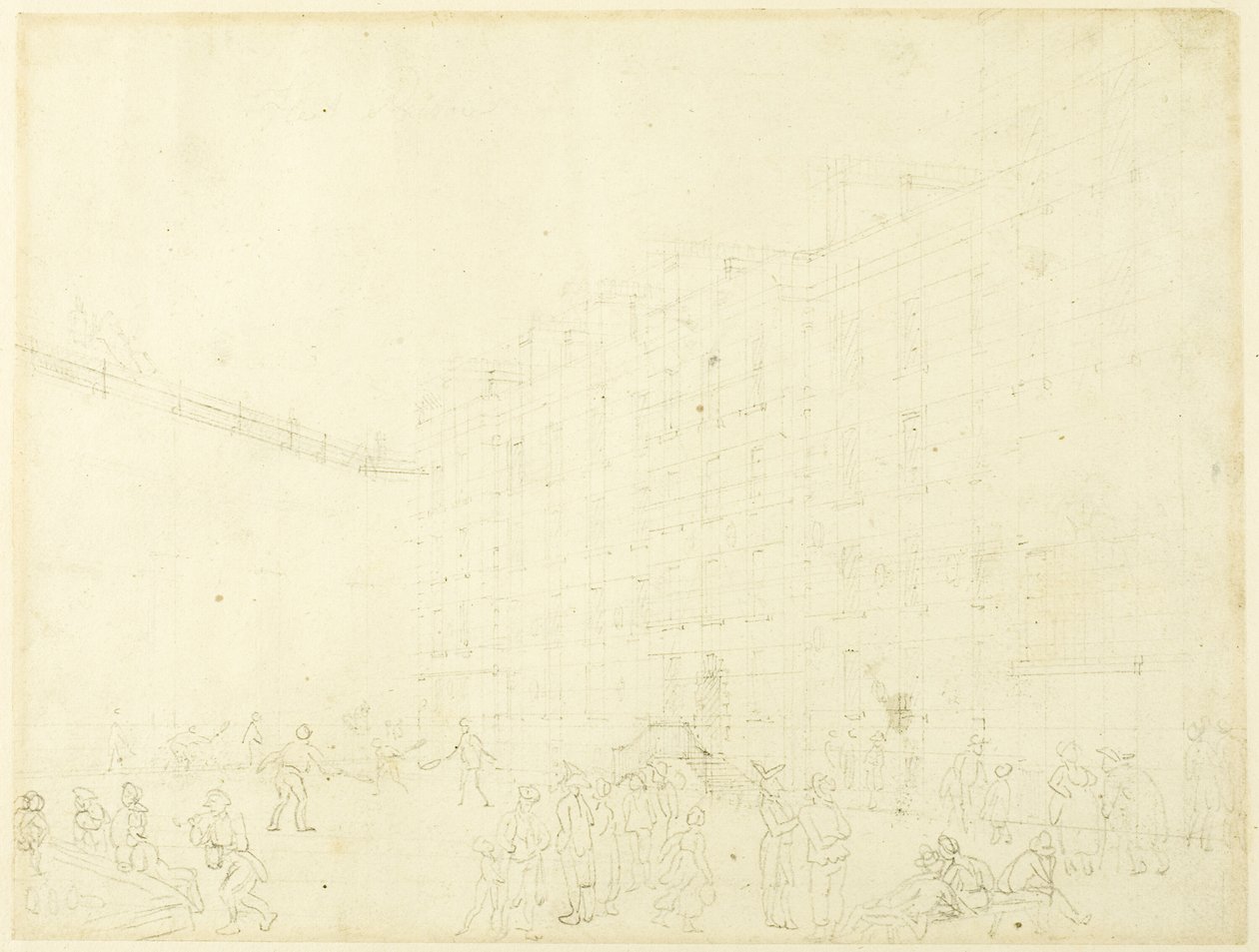 Étude pour la prison de Fleet, tirée de Microcosm of London - Augustus Charles Pugin