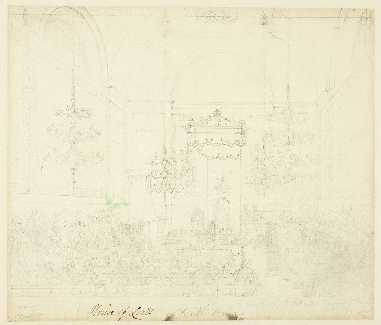Étude pour la Chambre des Lords, de Microcosm of London - Augustus Charles Pugin