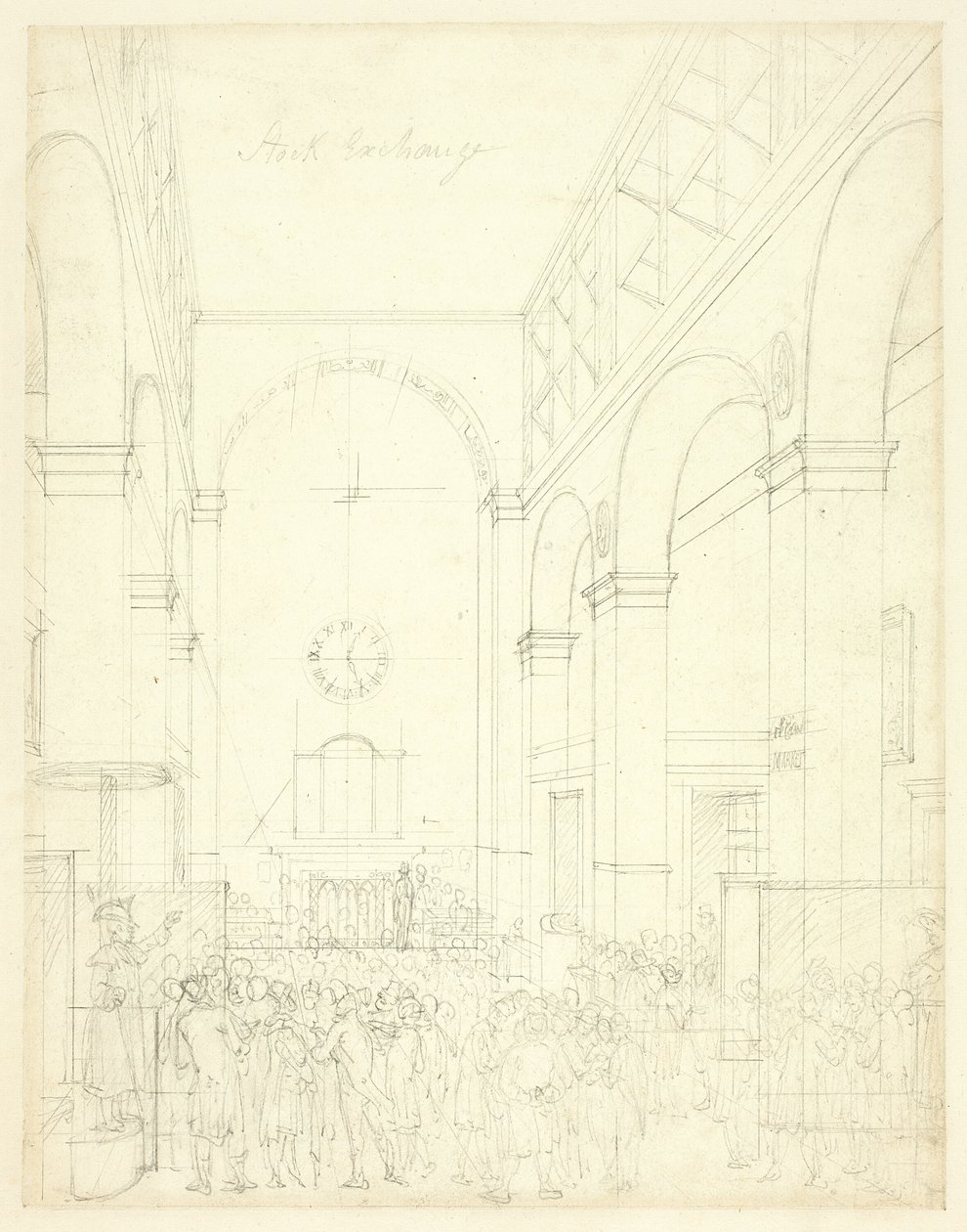 Étude pour la Bourse, de Microcosm of London - Augustus Charles Pugin