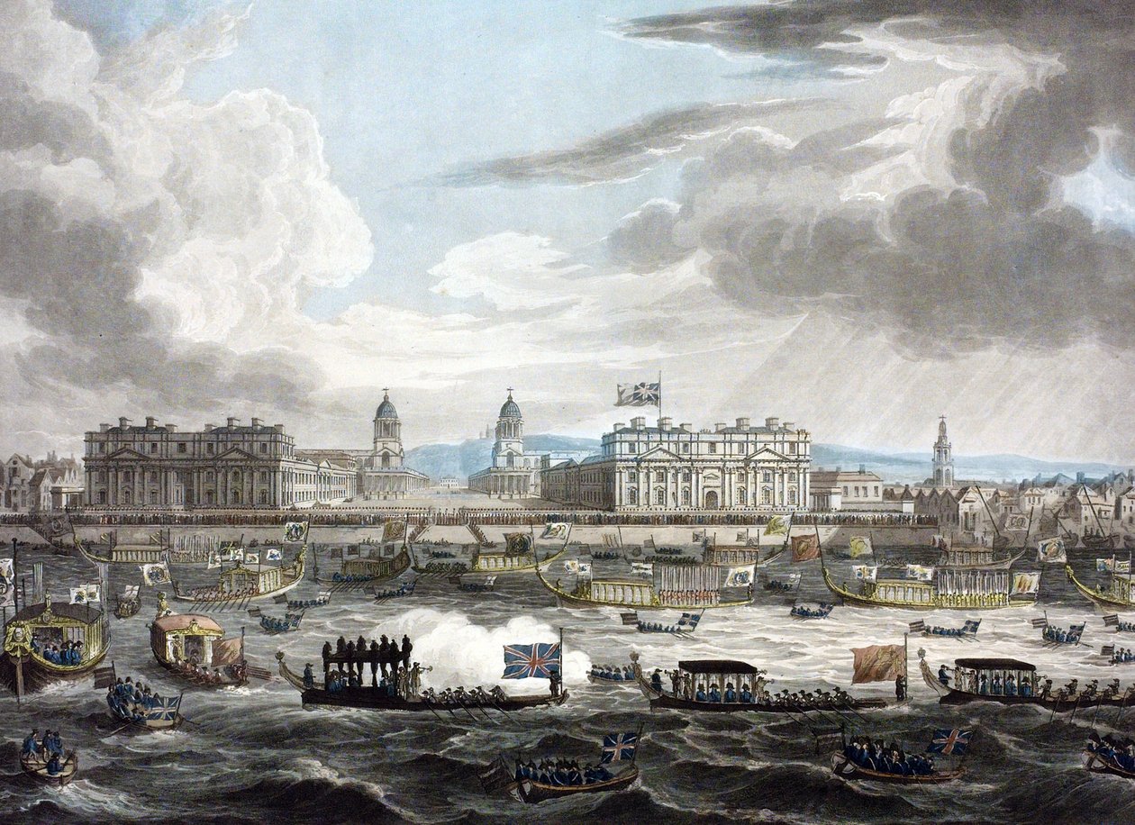 Le cortège funèbre du défunt Lord Vicomte Horatio Nelson - Augustus Charles Pugin