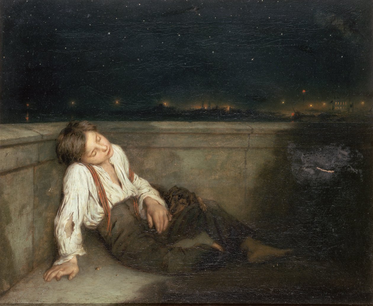 Un recoin sur un pont de Londres - Augustus Edward Mulready