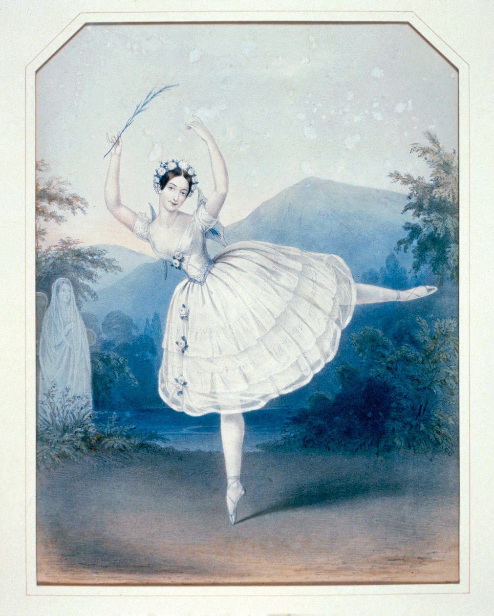 Carlotta Grisi dans Giselle, acte II. Lithographie ... (litho) - Augustus Jules Bouvier