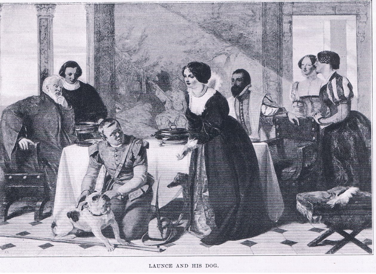 Launce et son chien, du Magazine of Art 1893, Cassell and Company - Augustus Leopold Egg