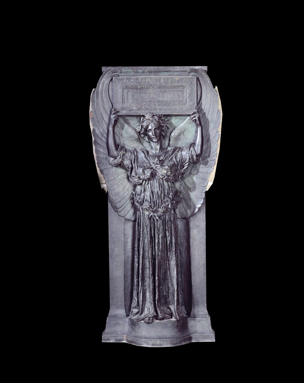 Amor caritas. Haut-relief en bronze par Augustus Saint-Gaudens (1848-1907) - Augustus Saint Gaudens