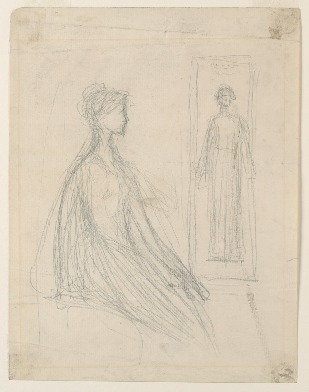Études pour la plaque de bronze Violet Sargent à l